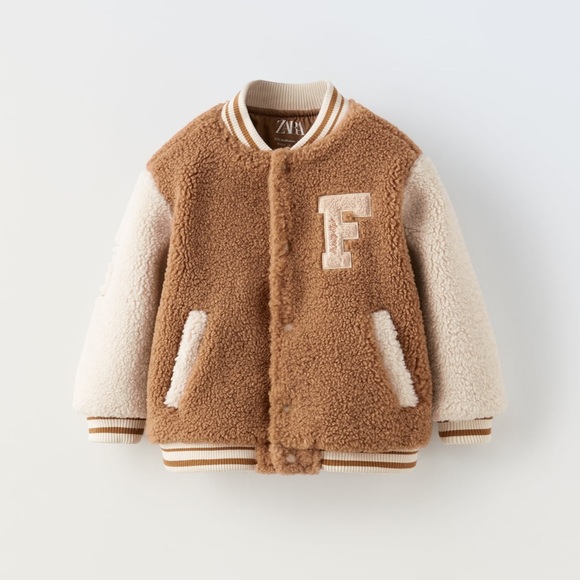 ZARA BABY FLEECE BOMBER - Picture 1 of 5
